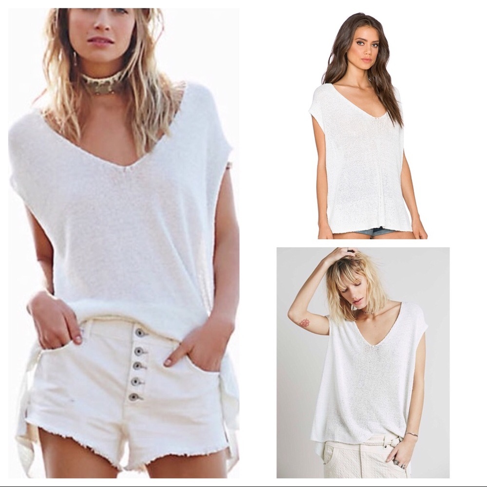 Free People Size XS Easy Tea V-neck Knit Tunic